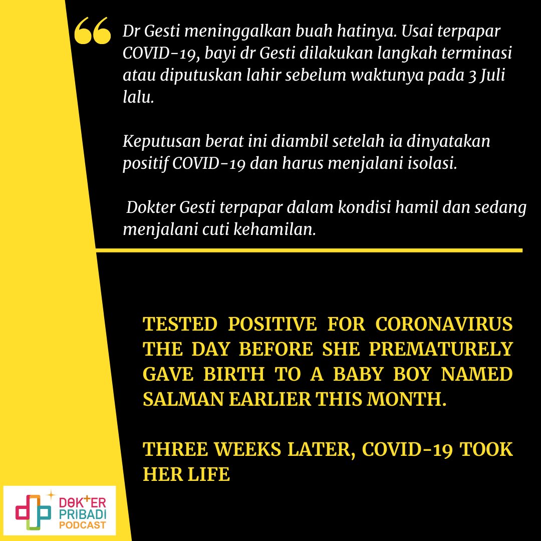 DokterPodcast's tweet photo. We don’t want a second Gesti!!Please kasih prioritas Bumil buat di Vaksin Covid-19

Bukan influencer tanpa komorbid yang pamer vaksin ke-3 https://t.co/uecwXQcJus