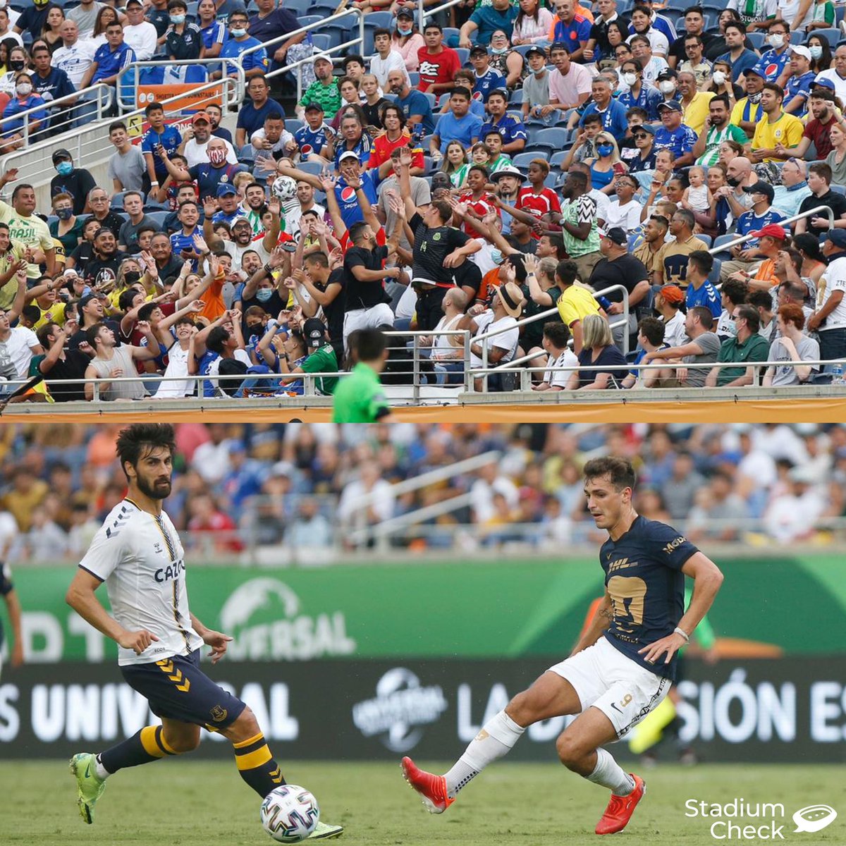 StadiumCheck's tweet photo. Nada mejor que vivir experiencias así. El día en que Pumas enfrentó en Florida a un club histórico de la Premier League como el Everton.
¡POR MÁS ANÉCDOTAS ASÍ!🇲🇽⚽️🏴
#StadiumCheck #Everton #Pumas #UNAM https://t.co/YGNwzycgsi