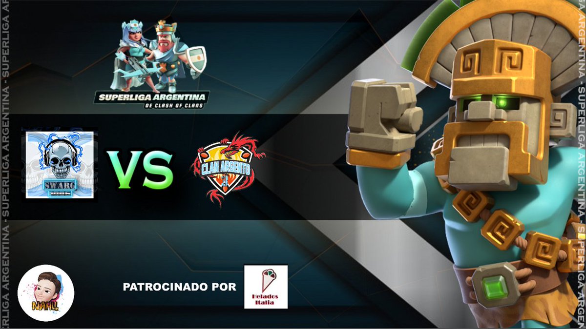 Mañana si no morimos es con suerte 4 guerra épicas por SUPERLIGA ARGENTINA, tenemos
CELTIBEROS VS 100%MANCOS : ⏰ 20:15
BROTHERS ARMY VS ARMY OF WEYES: ⏰ 21:15
FOO ARMY VS LOS CHAJAS: ⏰ 22:15
SWORG1986 VS CLAN ARGENTO3: ⏰ 23:15