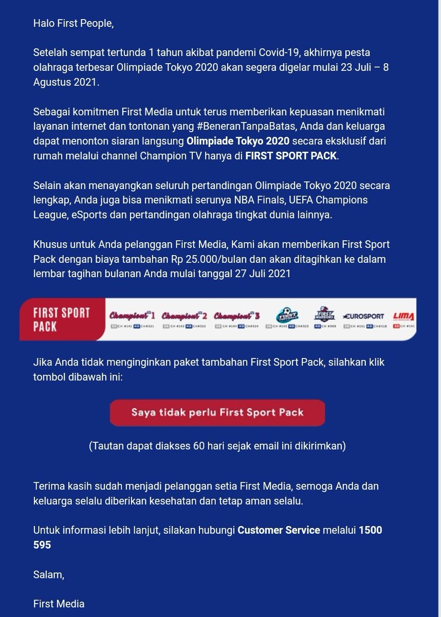 <a href="/FirstMediaCares/">First Media</a> the authorization should be the way around. You can not charge customer if they don't reply your fucking email. You charge them when they agreed to your offer. This is a scam. Cancel it now