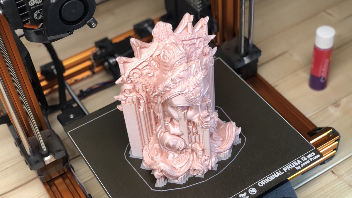 FilamentFrenzy's tweet photo. 24 ish hours later and Baby Ganesh by @zanerogers90 is complete 😍
Who thinks @Polyalchemy should makes this colour a permanent fixture ? I do ✅
0.2mm layers with @Prusa3D #MK2S converted to @GregoireSaunier @E3DOnline #BearMera
#3Dprinting #PrusaSlicer https://t.co/yPizFZqzwL