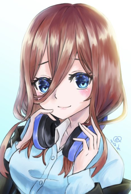 翔李 のあさんがTwitterに投稿した中野三玖(五等分の花嫁)のイラスト。