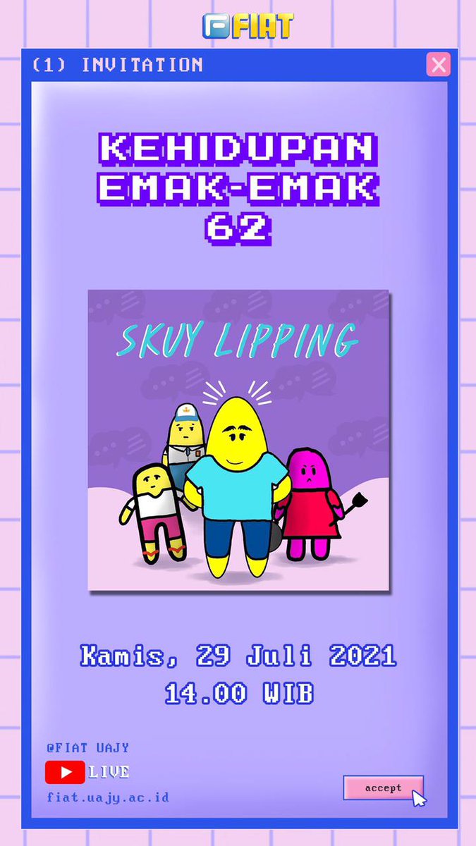 Hi Buddies! ✨
Jangan lupa saksikan #SKUYLIPPING hari ini jam 2 siang di youtube FIAT🥳✨