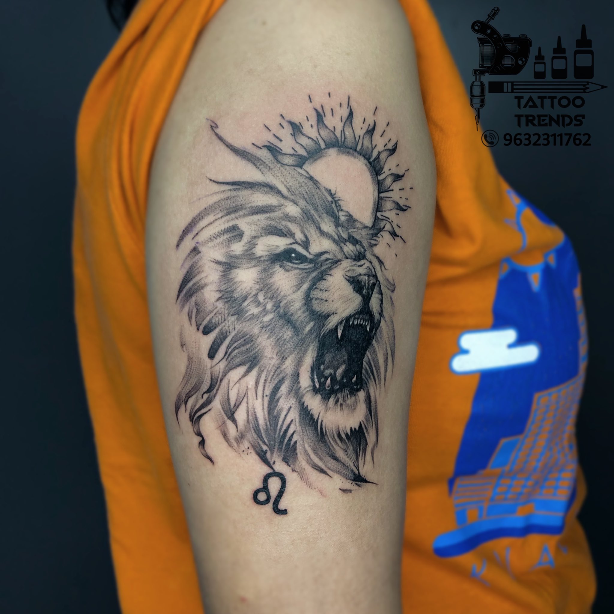 LionSerpent Sun  original by KainMorgenmeer  Lion chest tattoo Sun  tattoo designs Animal skull tattoos