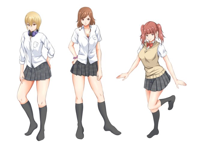 次回作のキャラデザ。
真ん中が主人公、あと友達。
完成は何か月も先になると思いますけど、今他にアップできる絵が無いので、これで勘弁してください 