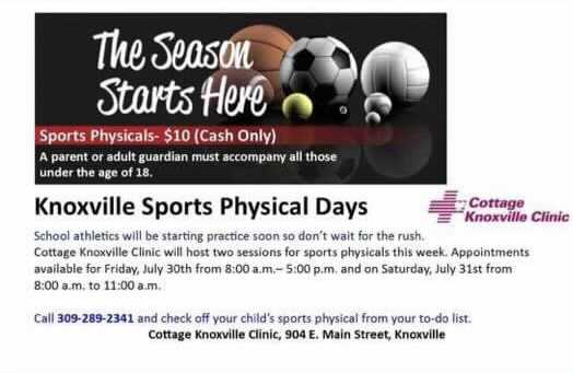 Sports Physical info...please RT