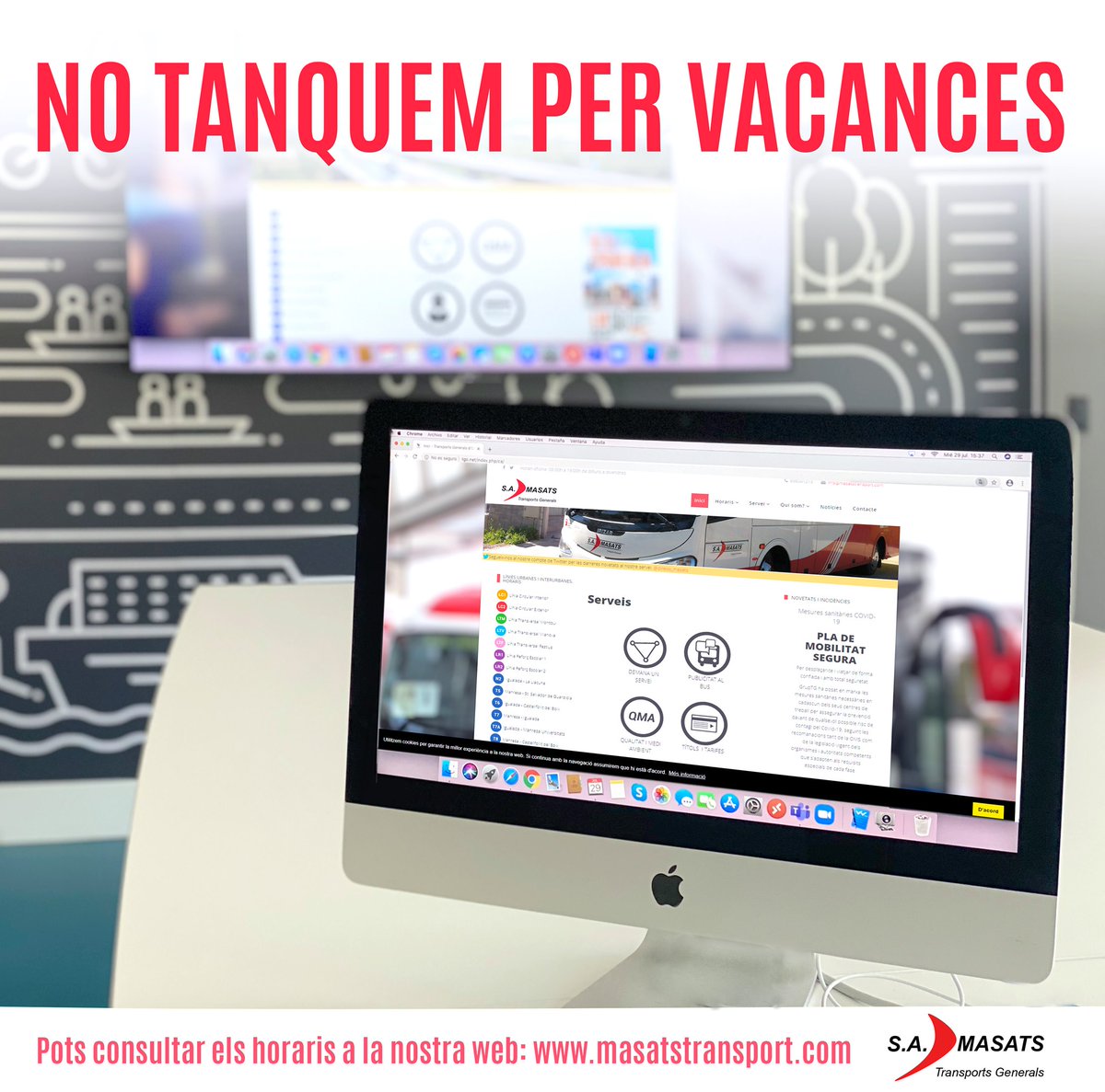 direxis_masats's tweet photo. ℹ️Us volem informar de que a l'Agost no tanquem! 🏊♀️🌴⛱️ Podeu consultar els horaris al nostre web: https://t.co/UcoCmIqKMq
#masats #masatstransport #gruptg #estiu #NoTanquem #vacances #viatge #transportpublic https://t.co/iMa2KFQScV