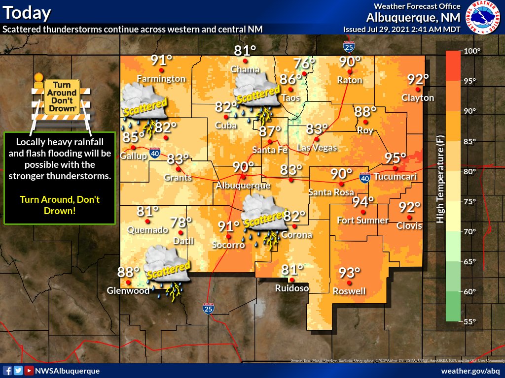 NWS Albuquerque on Twitter "Another crop of storms is expected today