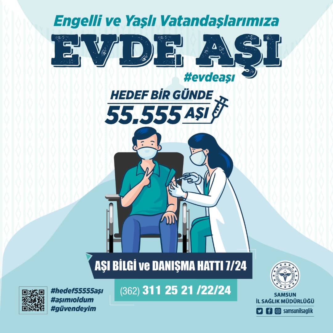 Haydi Samsun! Aşını ol, Şehrini ve sevdiklerini koru!
#BirlikteOlursakBaşarabiliriz
#BenAşımıOldumŞimdiSıraSende
#SamsunHEDEF55555AŞI

 <a href="/SamsunValiligi/">Samsun Valiliği</a>
<a href="/samsunmem/">Samsun İl Milli Eğitim Müdürlüğü</a>
<a href="/CanikMem/">Canik İlçe Milli Eğitim Müdürlüğü</a>
<a href="/MustafaUzunla13/">Mustafa Uzunlar</a>