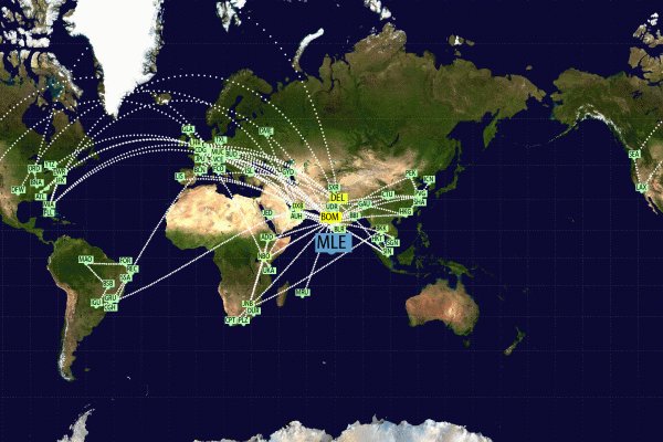 New destination on my #JetLovers flight map: MLE (Male, Maldives) old.jetlovers.com/globe/8894/