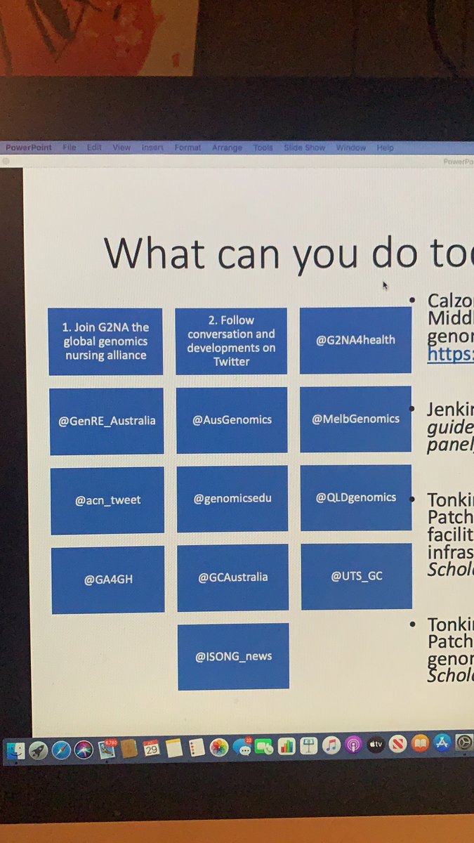 GenomicsNurse's tweet photo. Are you a nurse interested in genomic healthcare? Follow these Twitter accounts to be a leader in the agenda of nurses’ engagement the genomic era in Australia @G2NA4health @GenRE_australia @acn_tweet @AusGenomics @MelbGenomics @genomicsedu @QLDgenomics @GA4GH @ISONG_news https://t.co/ZOhKU2o1vi