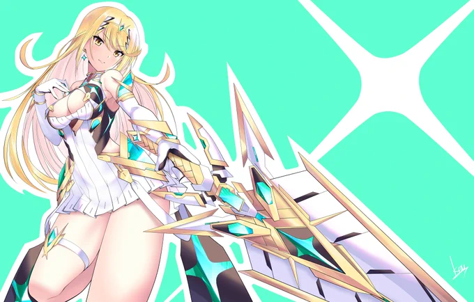 ヒカリちゃん剣追加Ver(ちょい加筆)

折角描いたからお披露目。剣を描く時のコツは心を無にする事ですネ。
#ゼノブレイド2 