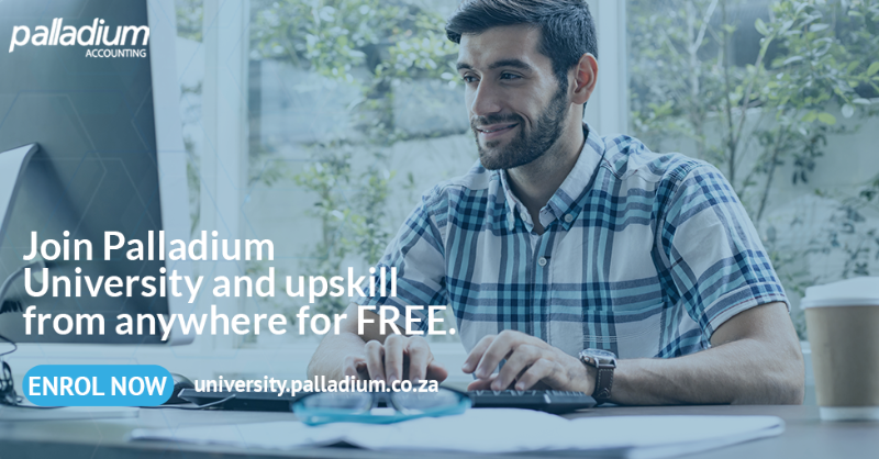 PalladiumSA's tweet photo. Palladium University has valuable courses to empower and upskill your teams to drive the most they can out of the Palladium Accounting suite. 

Learn at your own pace and from anywhere.