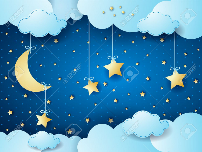 Sold again on #123RF!!! 
#Sky #Cloudscape #Moon #HangingStars #Surreal #Fantasy #Night 
#Vector #Illustration #Stockillustration 
it.123rf.com/photo_51043839…