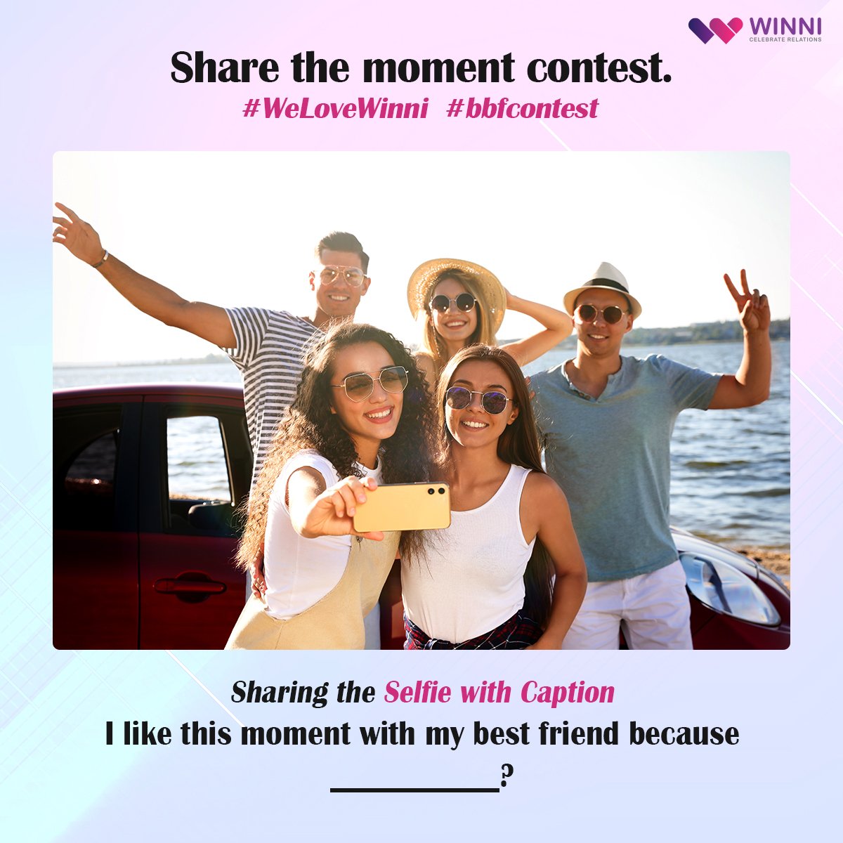 winni_gifts's tweet photo. Celebrate Friendship Day by sending us selfies of you & your gang!
- And Complete the Caption.
- Follow Us.
- Tag your Friends.
*Contest is valid with a minimum of 100 entries.
#winni #WeLoveWinni #bbfcontest #momentcontest #conetestalert #friendshipdaycontest #contestupdate https://t.co/HtplToMtwS