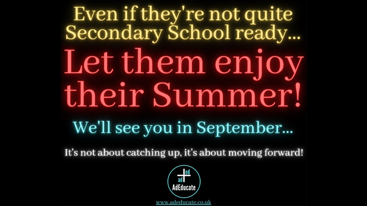 AdEducate's tweet photo. With the Summer holidays finally here, remember that we've all been through a lot this year and whilst we're always here if you need us, we think it's important that they (and you) enjoy a well earned break! 

Remember, #learning should be fun!

https://t.co/lQ4bYvdYek https://t.co/6aOHqgGzw7
