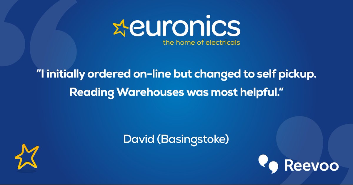 euronics_UK's tweet image. When you order from us online, you can choose to have your appliance delivered to your home, or if you'd prefer to collect it, you can do so at your chosen Euronics UK store, at a time that suits you. 
Thank you for your review David. 👉😊👈 
#EuronicsUK #TheHomeOfElectricals