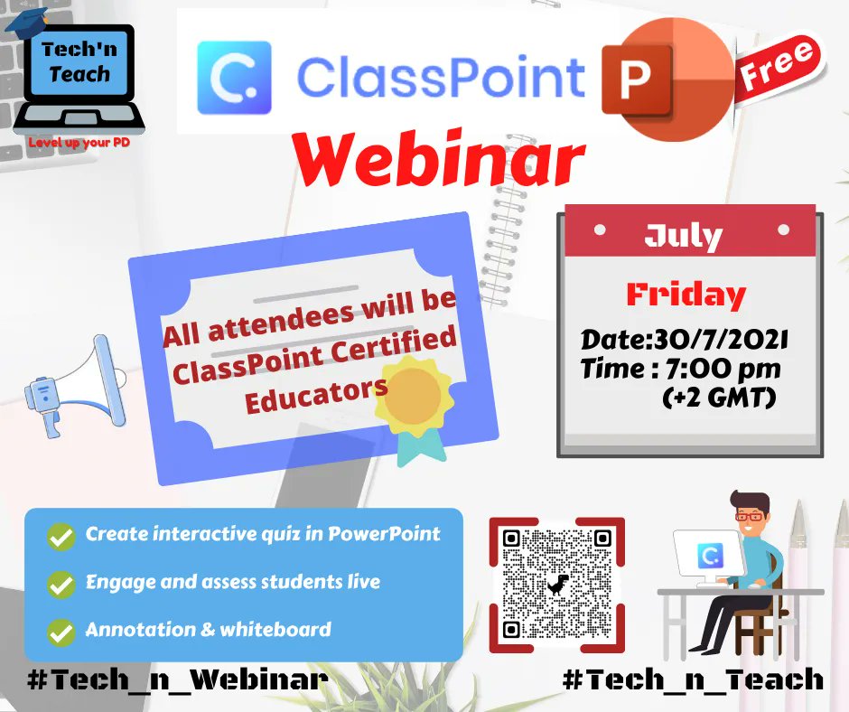 omniaismail1711's tweet photo. ClassPoint Webinar 📢
If you wanna be a ClassPoint Certified Educator,
register:
👉 https://t.co/GHm948iexG
@ClassPointMENA @MicrosoftEDU @powerpoint
#webinar #edutech #MicrosoftEdu #assessment #PD #onlinelearning #Tech_n_Teach #ClassPoint #PowerPoint https://t.co/fjHyGDxUiy