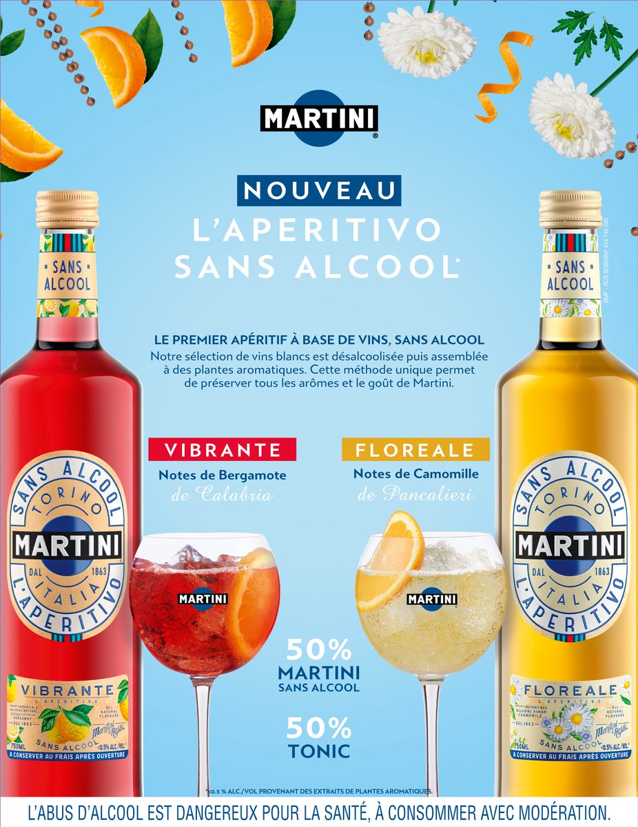 ARC_Crea_Design's tweet photo. Cet été, MARTINI prend la parole dans la presse avec une insertion créée par ARC CREATION DESIGN et s'invite dans vos magazines de vacances avec ses 2 références pour un Aperitivo sans alcool: MARTINI FLOREALE &amp; MARTINI VIBRANTE https://t.co/3YSn7Sfvw5