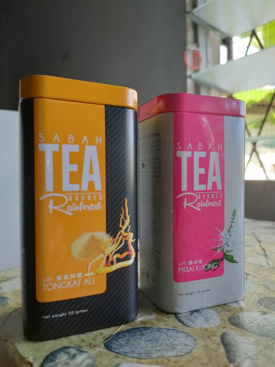 jasonbugayreyes's tweet photo. Our locally grown #sabahTea with Misai Kucing and Tongkat Ali packed in aluminum cans from @sabahtourism #sabahchats 😍🤤 I always promote this tea as a gift to my clients last time before Covid 19... https://t.co/nrk0m8gnz6