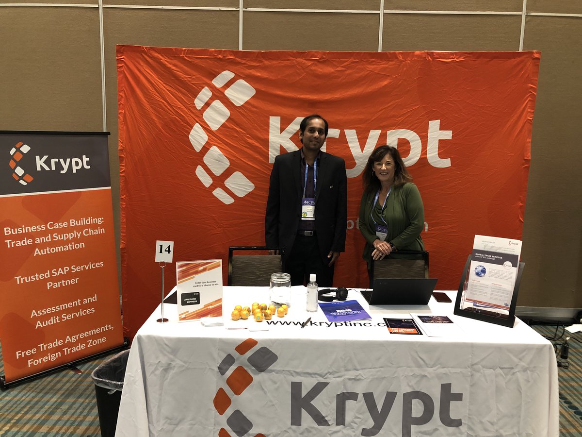 Kryptinc's tweet image. We had an eventful day and productive discussions with many of the participants. We thank everyone who stopped by our booth and showed keen interest to know more about our products &amp;amp; services.

#Kryptevents #SAPevents #KryptICPAevents #ICPA #Krypt #KryptInc #GTS #GlobalTrade #SAP
