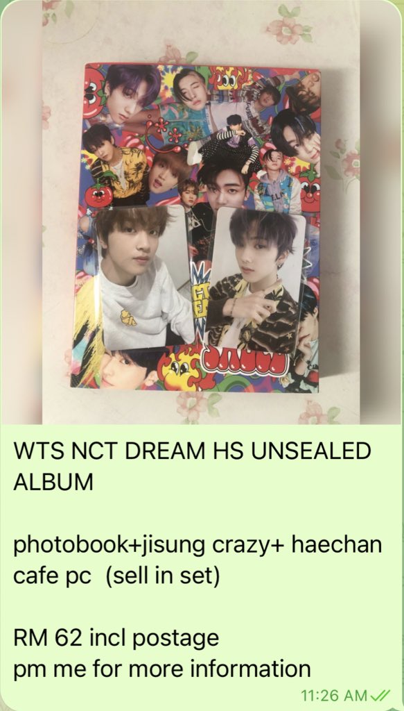lovegyujae's tweet photo. [ HELP RT ] 

WTS 🇲🇾
NCT DREAM HS Crazy ver - RM 62 incl pos
pm for more information 
#pasarNCT https://t.co/rFNgA5uoUS