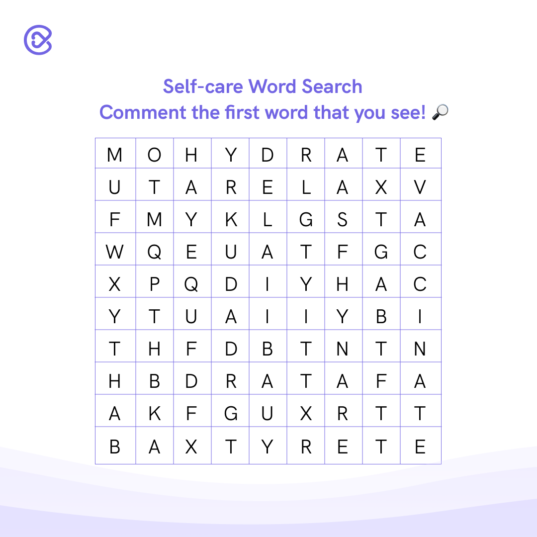 Make yourself a priority and try to accomplish the first self-care word that you see in this word search!
#wordsearch #selfcare #selflove #ekacares4u