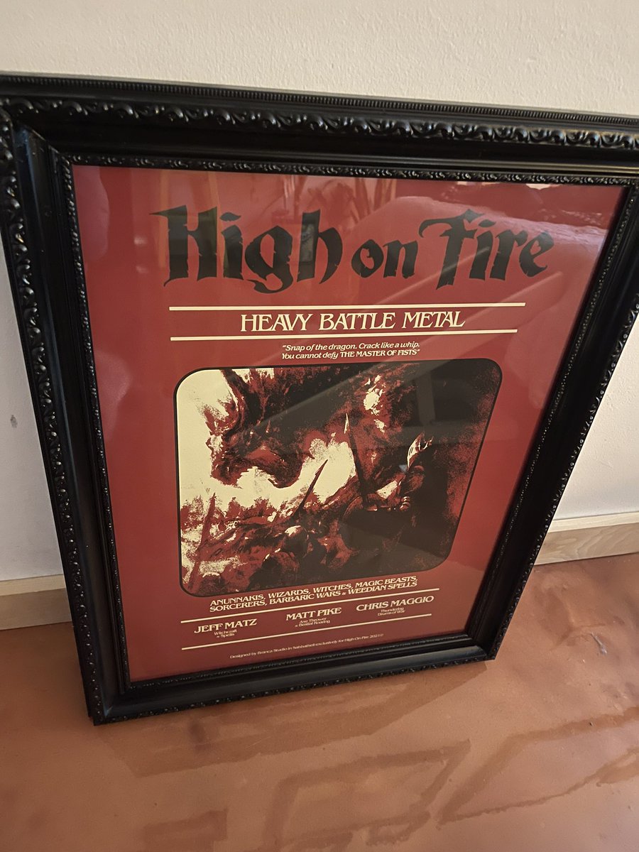 Working on frames in the garage, and made this one for the house #highonfire #dnd