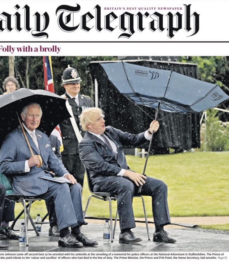 MrJohnNicolson's tweet photo. There’s a time snd a place for buffoonery. And the unveiling of a memorial to fallen police officers wasn’t it. https://t.co/06Uktljgjx