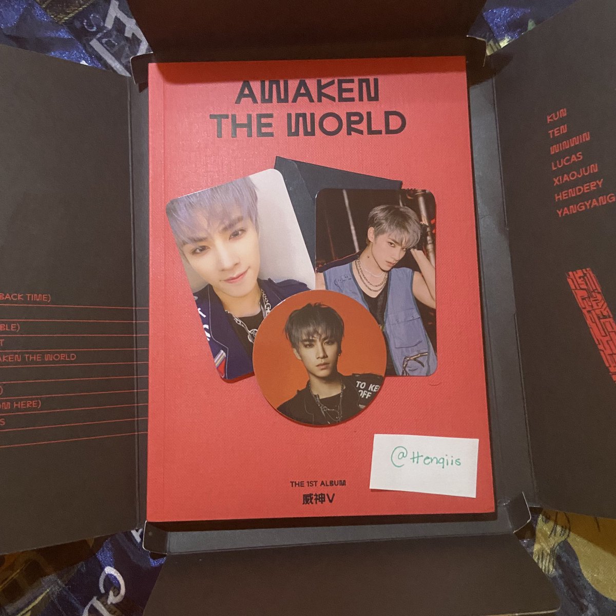 henqiis's tweet photo. WTS WayV/NCT 
Awaken the world Album
Hendery Lucas &amp; Xiaojun set includes PC, CC, &amp; Chinese PC 
$25+shipping 
Ships from: FL, USA 🌴 
Tags: yangyang ten Kun WinWin NCT127 wts awaken album world album 
@wayvgos 
#wttwayv #wayvwtt #nctwts #wtsnct #wtt #wts #nctwtt #wttnct #wttwayv https://t.co/ktvBUwTmRT