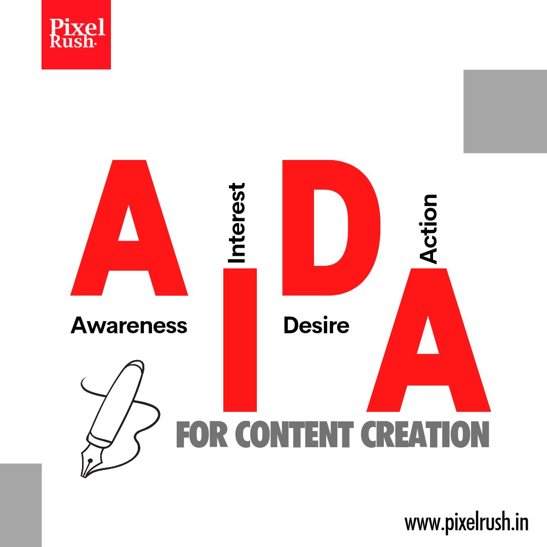 PixelRush_Ad's tweet photo. Using the classic AIDA marketing model for creating killer content!

Decoding AIDA:
https://t.co/aMmCOa8UkF

At #PixelRush, we offer a customised content strategy for your brand that captures leads, nurtures them and converts them into customers. 

#ContentStrategy #AIDAFunnel https://t.co/rusBVc04hZ