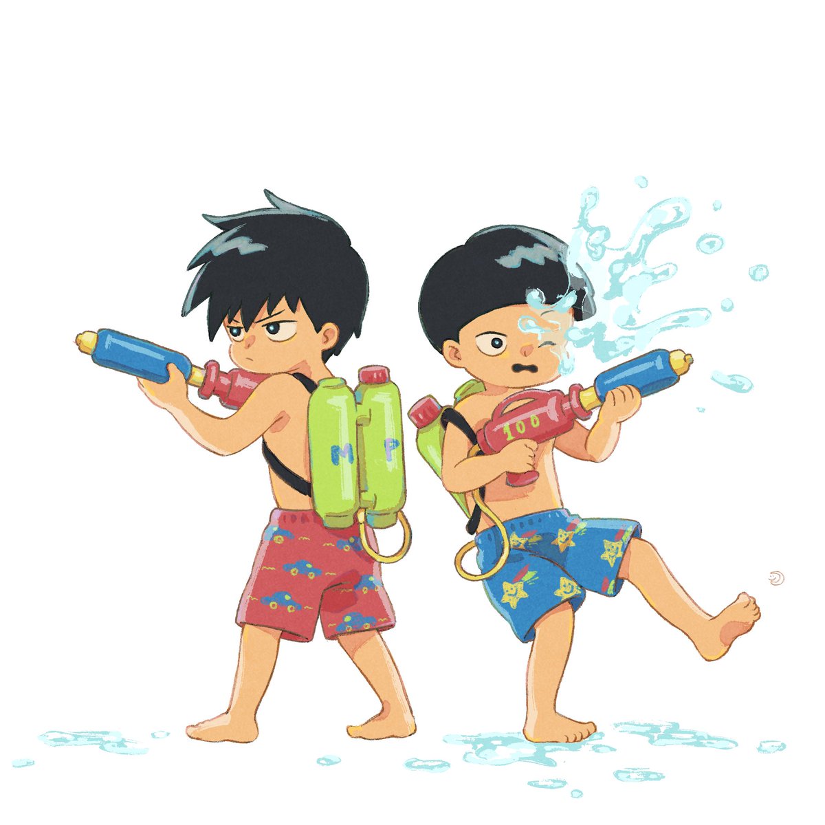 mottsuki's tweet photo. 夏の影山兄弟！ https://t.co/w3LGA47aRx