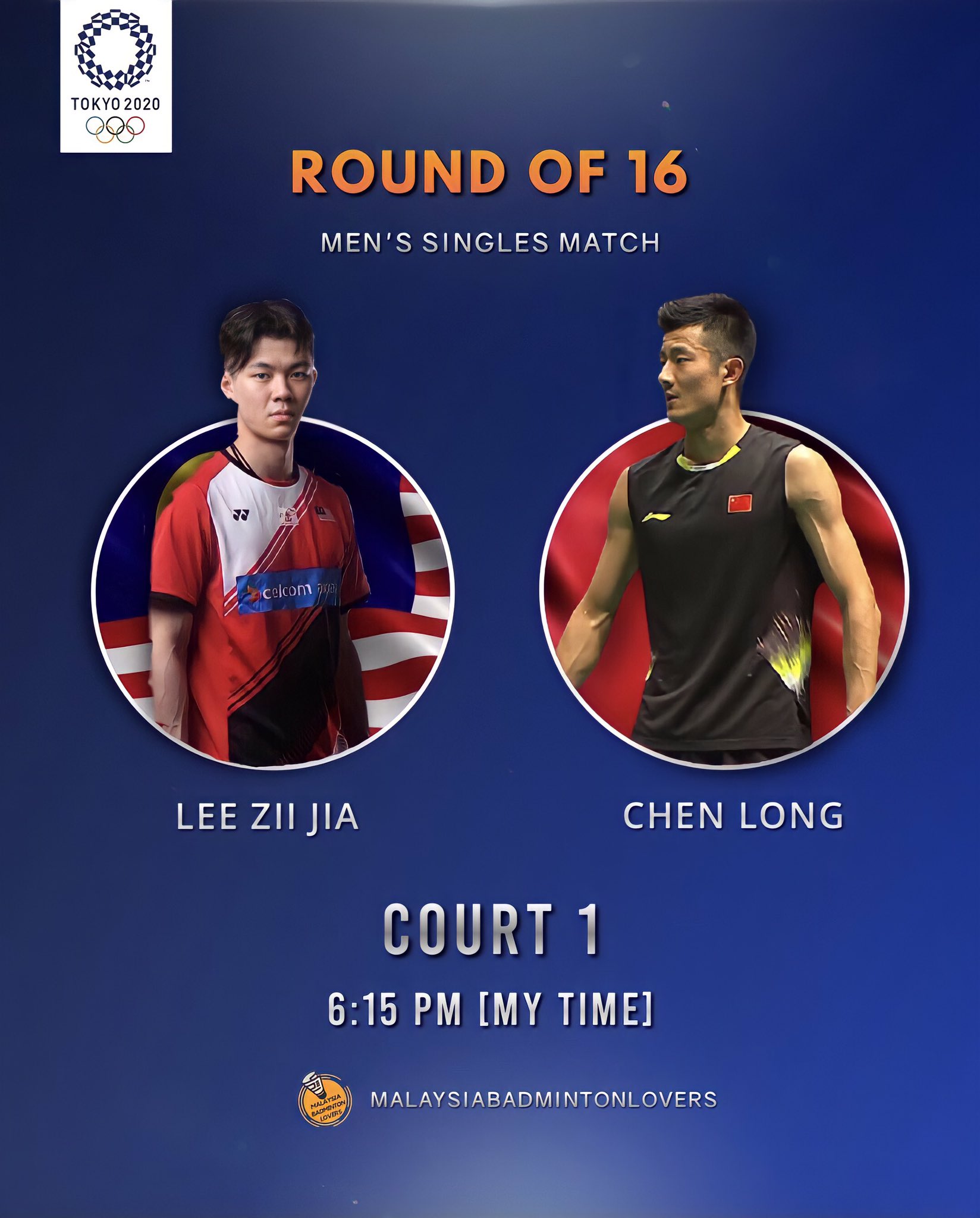 Lee zii jia vs chen long head to head