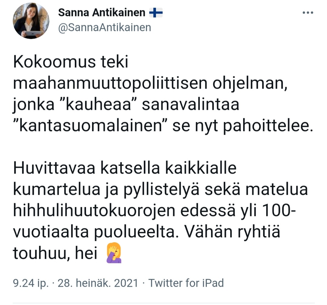 tuukka_kuru's tweet photo. Siitä ei aivan hirveän pitkä aika ole, kun eräs toinen puolue irtisanoutui ihan kumartelevaa ja pyllistelevää puheenjohtajaansa myöten oman nuorisojärjestönsä kantasuomalaisuutta koskeneista ulostuloista. https://t.co/owsjg8n629