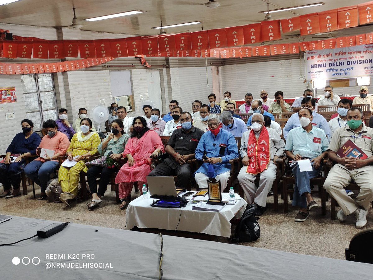 NRMUDelhiSocial's tweet photo. All India RailwayMen's Federation
 96th Annual General Meeting.
#Day2
#AIRF_AGM https://t.co/lwdlKGCfn0