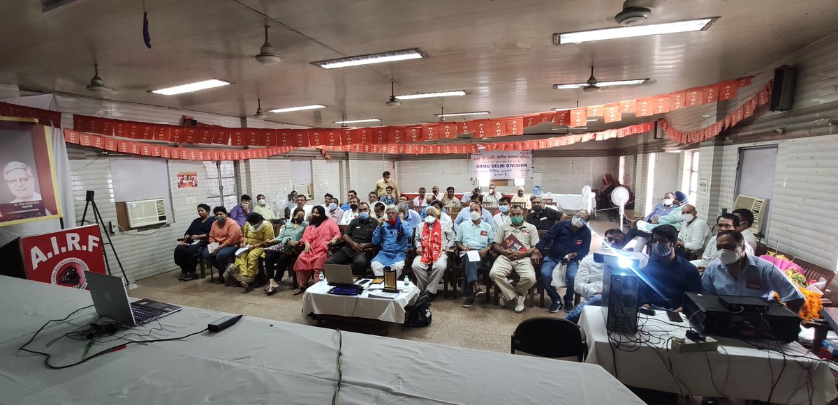 NRMUDelhiSocial's tweet photo. All India RailwayMen's Federation
 96th Annual General Meeting.
#Day2
#AIRF_AGM https://t.co/lwdlKGCfn0