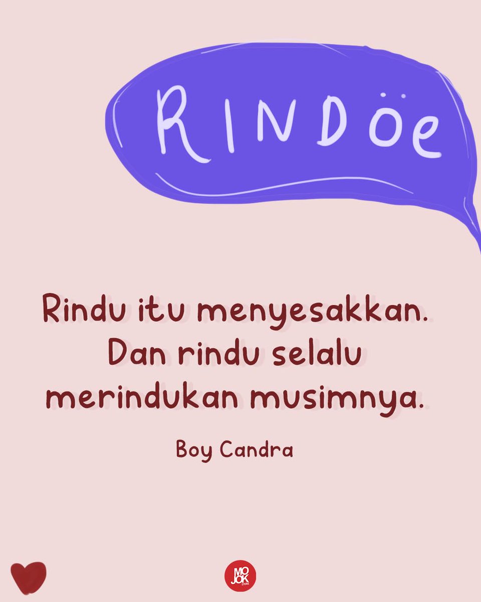mojokstore's tweet photo. "Jangan rindu. Biar Dilan saja."
"Yo mosok aq raoleh rindu, tho?"
"Yo bole siich~ Afwan, ya akhi..."
ππ
Dapatkan buku-buku Boy Candra di https://t.co/Ilpq2NJP0T yaa~
#quotecinta @dsuperboy #novelcinta #rindu
#BeliDiMojokstore https://t.co/Kt2upcxMbb