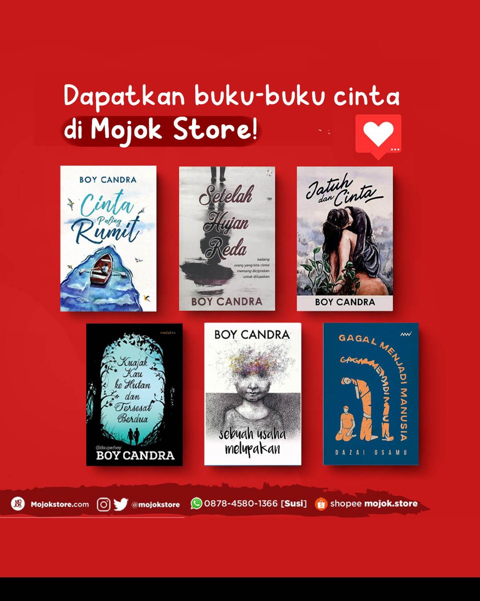 mojokstore's tweet photo. Kamu dah sering dpet ujian kesetiaan kaaan?? ππ
Dapatkan buku-buku Boy Candra di https://t.co/Ilpq2NJP0T yaa~
#quotecinta @dsuperboy #novelcinta
#BeliDiMojokstore https://t.co/LS014odOTP
