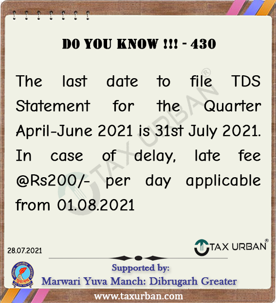 TaxUrban20's tweet photo. 𝗗𝗼 𝗬𝗼𝘂 𝗞𝗻𝗼𝘄 - 𝟰𝟯𝟬
#TDS #TDSUpdates #TDSstatement #Quarter #DueDate #India #LateFees #DoYouKnow #TaxUrban https://t.co/CT4BwBL2jn