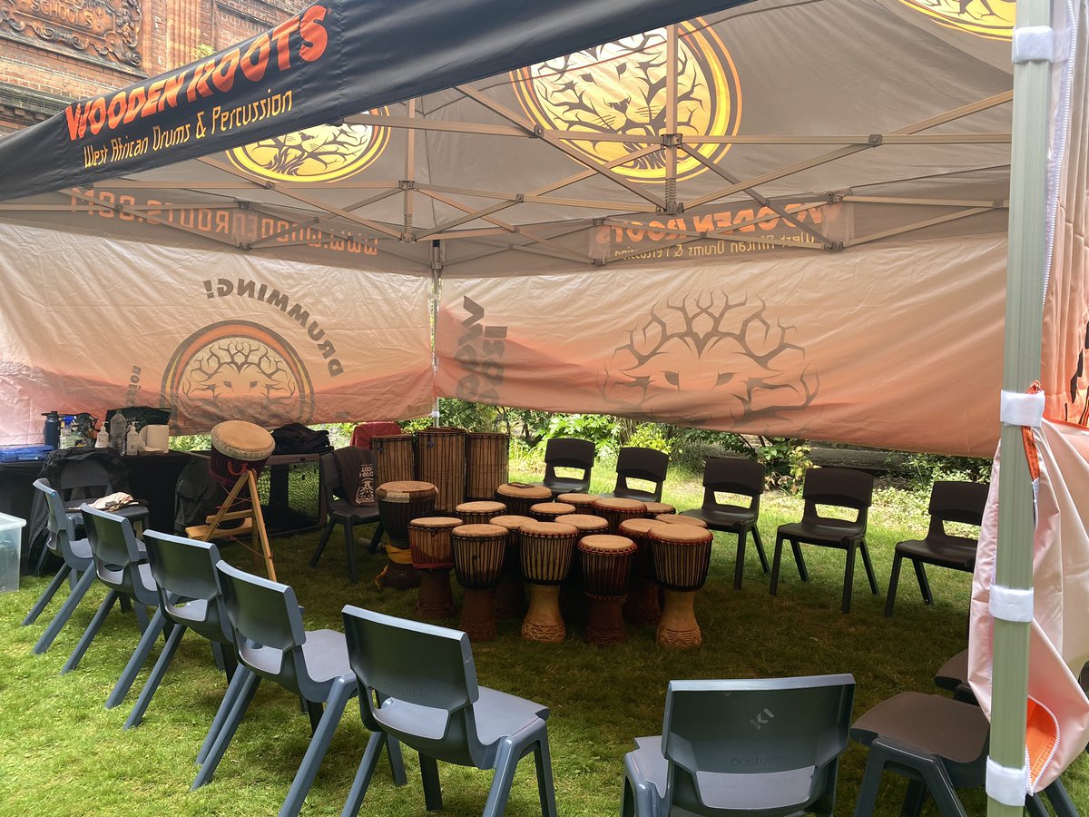 woodenroots's tweet photo. We did three Family Workshops yesterday for Ipswich Museum/Power of Stories and made 45 people very happy.  Today we go again - only with no rain 🏖🧡 #powerofstoriesipswich #acesupported #learntodrum #ipswichmuseum https://t.co/WfeJDaP5Ke
