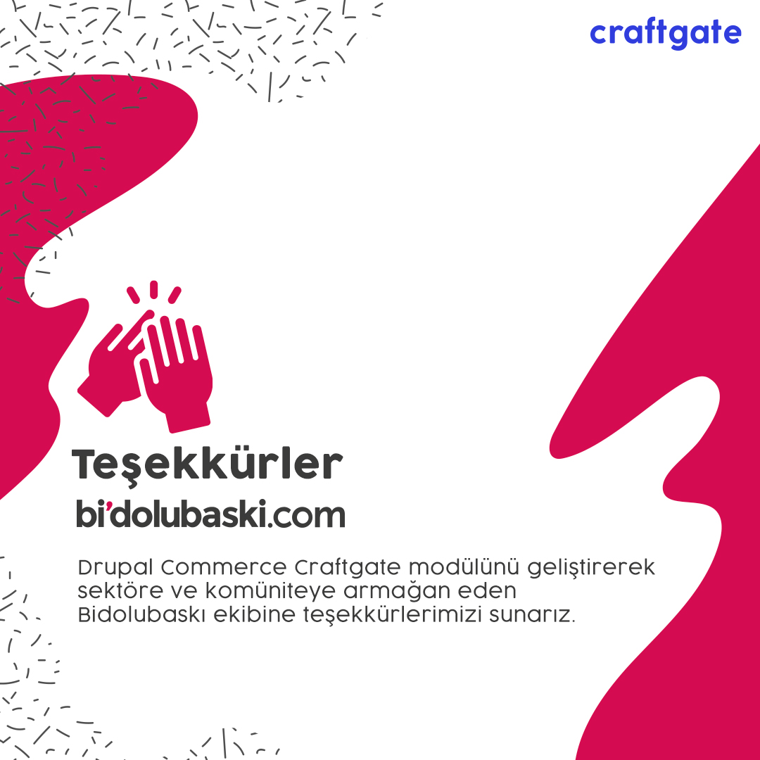 Drupal Commerce Craftgate modülünü geliştirerek sektöre armağan eden <a href="/Bidolubaskicom/">Bidolubaskı</a> ekibine teşekkürlerimizle!
Bu modül ile işletmenize ait tüm Sanal POSları tek merkezden yönetebilir, gelişmiş ödeme formu entegrasyonu ile güvenle ödeme alabilirsiniz.
➡️bit.ly/cg_drupalcomme…
