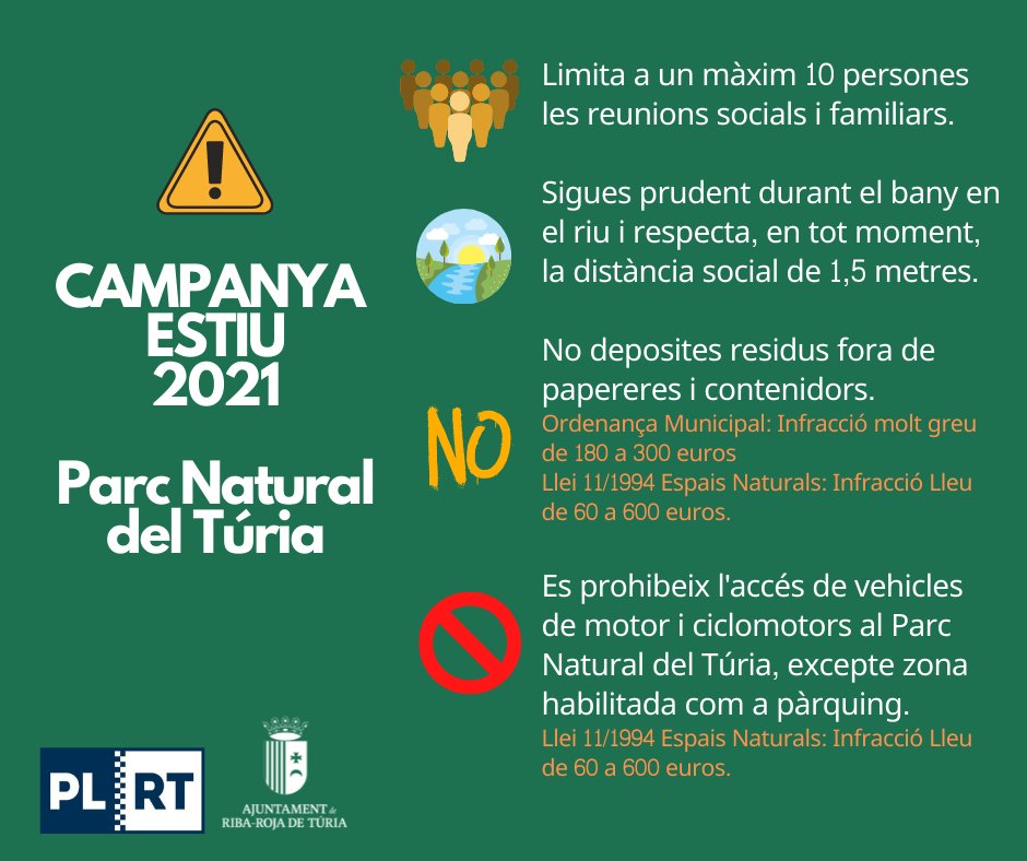 riba_roja's tweet photo. ‼ Sigamos disfrutando de nuestro #parque #natural 
El entorno del PN del #Turia es fantástico para reunirse con la familia y amigos. 
Cuidar del PN es responsabilidad de todos y poner especial atención en el cumplimiento de las medidas sanitarias. https://t.co/1V8DXnnToN
