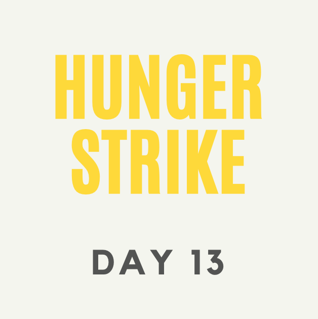 EgyAmerJustice's tweet photo. Day 13 of #UNHungerStrike starts with a big smile from Bahgat. Support the strikers at New York City who protest against the execution of political activists in Egypt https://t.co/Thosryee5Y