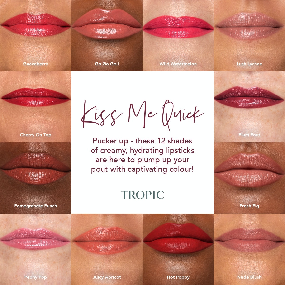 Happy National Lipstick Day 💄To celebrate, enjoy 15% off our range of gorgeous refillable Kiss Me Quick lipsticks & Refill cartridges TODAY ONLY 💋 DM or order here shop.ami.co/claire-nickels… #LoveTropic #NationalLipstickDay #RefillableMakeup #VeganLipstick #TodayOnly #TropicEssex