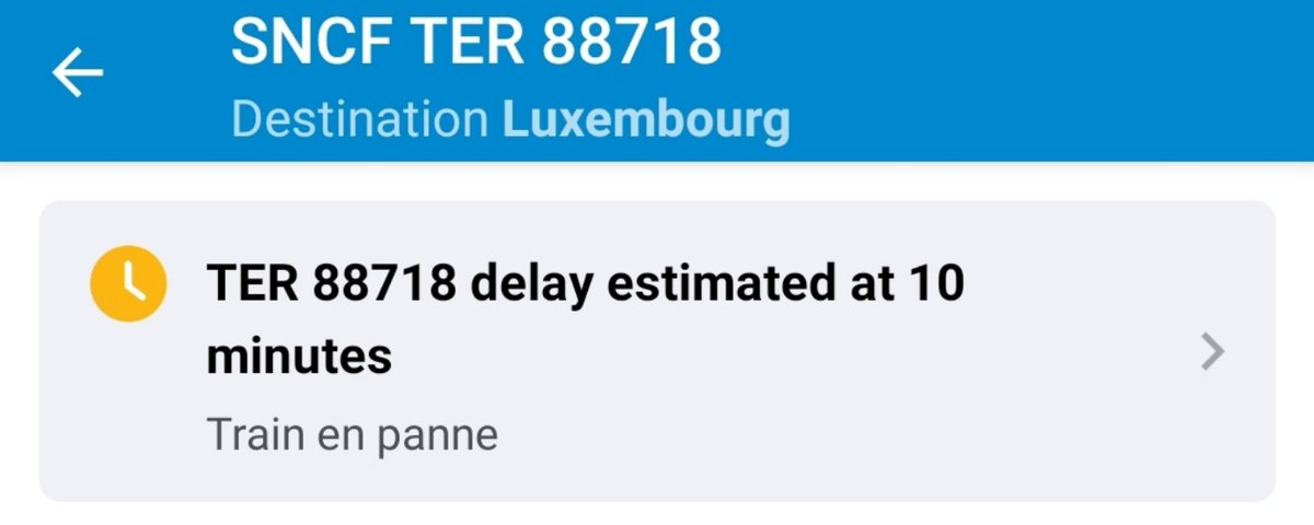 Phil_M57's tweet photo. @RailzApp Bonjour, je vois un incident sur le train 88718 non répercuté dans l'application. L'intégration des données SNCF fonctionne toujours correctement ? https://t.co/SLdpX6LV8z