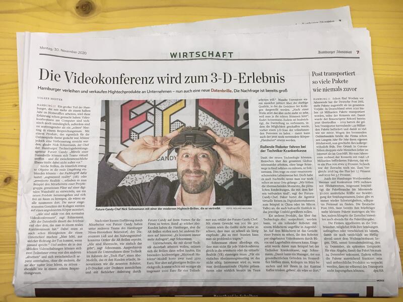 Nachdem das Team vom Hamburger Abendblatt bei uns zu Besuch war, erschien endlich der Artikel über unsere neuesten AR-Produkte. Schaut gern mal rein ;)
bit.ly/3qhdTLq