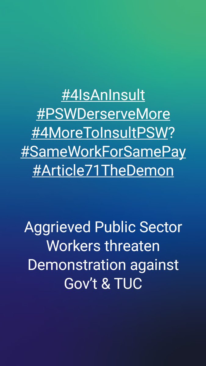 NKwameAppah's tweet photo. Follow AGGRIEVED PUBLIC SECTOR WORKERS on telegram
https://t.co/yF9pM5F8Q8

#WeAreAgainstThe4Percent 
#SayNoTo4And7Precent 
#4IsAnInsult
#PSWDesrveBetterConditions
#PSWDerserveMore #4MoreToInsultPSW? #SameWorkForSamePay #Article71TheDemon https://t.co/IHUIMcN99F