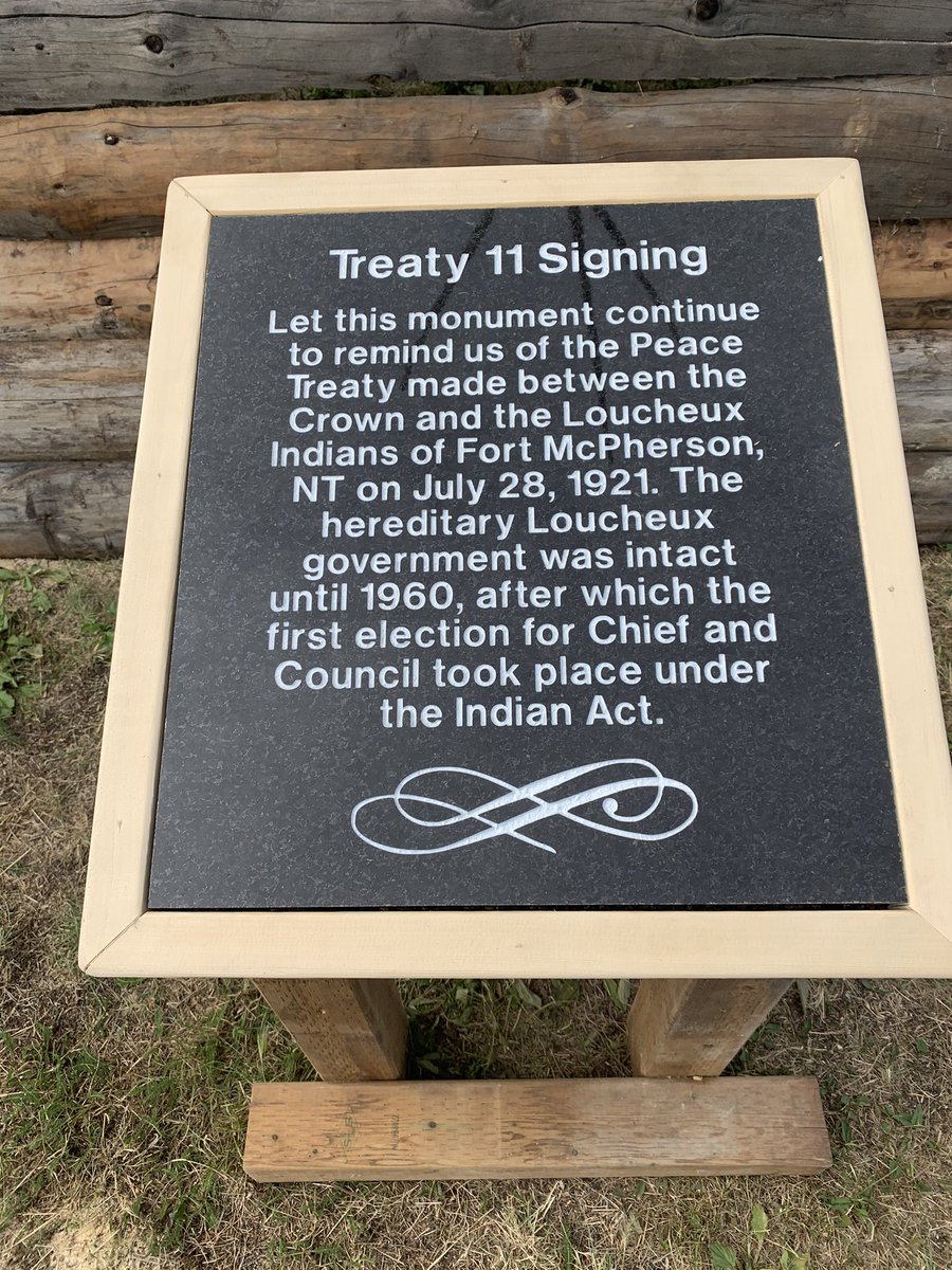 _b_leena's tweet photo. Celebrating the 100th anniversary of Treaty 11 in Fort McPherson #NWT and inauguration of monument by the Peel River organized by the Gwich’in Tribal Council. 
#WTRegion https://t.co/v64oHHx0H5