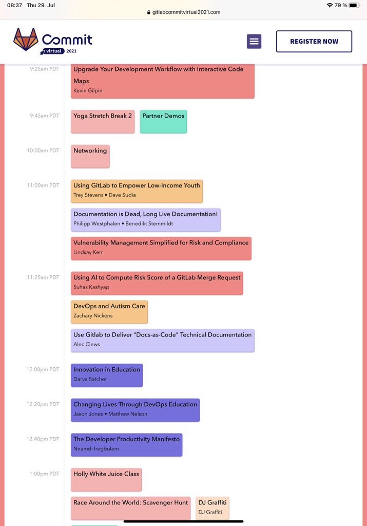 dnsmichi's tweet photo. Look at the shiny schedule for #GitLabCommit next week 😘

Did you select your favorite tracks in your personal sched account already? Let’s innovate together 🦊 

https://t.co/uNtmKGvskz - registration is free! https://t.co/AXXANqNBM1