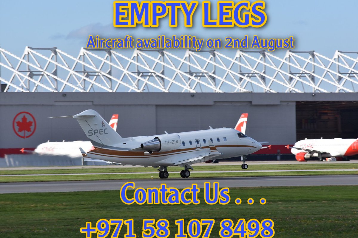 Aircraft Availability: 2nd August ( Dates are flexible as per the requirement).

Houston (KHOU) - Biggin hills (EGKB)
•
•
•
#emptylegs #available #highSPECtations #luxury #challenger #CL650 